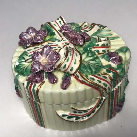 Vintage Fitz and Floyd Essentials Trinket Box Jewe - Picture 8 of 12